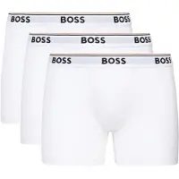 BOSS Boxershorts 'Power' bruin / zilvergrijs / zwart / wit
