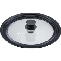 Westmark Universele Deksel met Siliconen Rand – Veelzijdig voor potten en pannen met een diameter van 16 – 20 cm, Hittebestendig veiligheidsglas – 215 × 215 × 48 mm