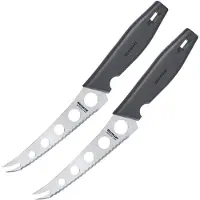 Westmark 2 professionele kaasmessen, lemmet: 13,5 cm, lengte: 25 cm, roestvrij staal/kunststof, Master Line, zwart/zilver, 135622E3