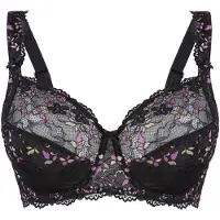 Lingadore BH pastelgroen / orchidee / zwart