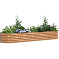 vidaXL Verhoogde plantenbak, bruin, 320 x 80 x 44 cm, staal