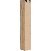 vidaXL Opbergkast met Planken Artisanaal eiken 30 x 42,5 x 225 cm