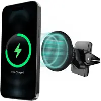 Mobilize Wireless MagSafe Compatible Car Holder/Charger 5W/7.5W/10W/15W Black