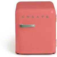 Create - Koelkast in retrostijl - Terracotta - Handvat Sage - FRIDGE RETRO 48L