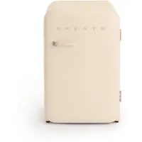 Create - Koelkast in retrostijl - Gebroken wit - Handvat Zand - FRIDGE RETRO 107L