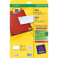 Avery Transparante Adresetiketten L7551-25 Permanent klevend A4 38,1 x 21,2 mm 25 Vellen à 65 Etiketten