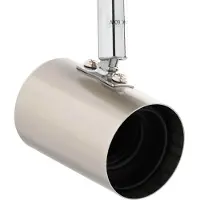 vidaXL Inbouwspots met lampen, nikkel, 73 x 6 x 16 cm, metaal