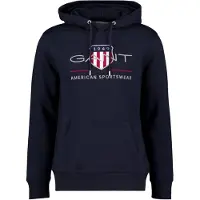 Gant Sweatshirt marine / lichtgrijs / rood / wit