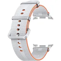 Samsung Originele Nylon Athleisure Band voor de Galaxy Watch 8 (40/44mm) / Classic (46mm) - Maat M/L - Wit