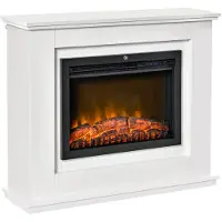 HOMCOM -Elektrische Haard-MDF-98x27,5x80cm-Wit
