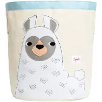 3 Sprouts 3 Spruiten Grote katoenen canvas speelgoedopbergmand - Duurzame babywasorganizer met handvatten Opvouwbare speelgoedmand voor kinderen voor speelkame