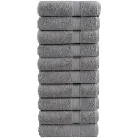 vidaXL Badhanddoeken SOLUND 10 st 600 g/m² 100x150 cm grijs