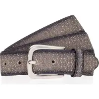 B.belt riem Tessa Gold Ledergürtel W85 White - Silver Metallic beige