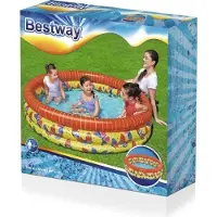 Bestway 51202 Round Inflatable Pool Blauw 168 x 38 cm