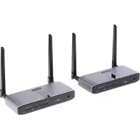 Speaka Professional SP-HWE-800 Draadloze HDMI-set 150 m 5 GHz 1920 x 1080 Pixel Veilige draadloze overdracht, Doorgeluste HDMI-uitgang