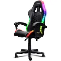 Trust GXT 704 Roniq - Comfortabele Gamestoel - RGB Verlichting - Verstelbare Rugleuning - Tot 110 kg - Zwart