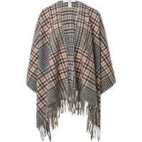 Comma Cape beige / wijnrood / zwart