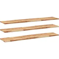 vidaXL Wandschappen 3 st zwevend olieafwerking 160x30x2 cm acaciahout