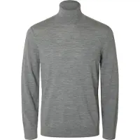 SELECTED MEN Trui 'SLHTRAY' grijs gemêleerd