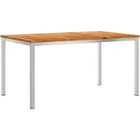 vidaXL Buiten Eettafel Set 5 st 150 x 90 x 75 cm