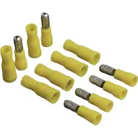 Quadrios 23C493 Ronde stekker 4 mm² 6 mm² Geel 100 st., Kabels + Stekkers, Geel