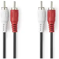 MaxTrack Tulp stereo kabel | zwart | 20 meter