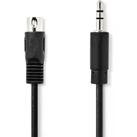 Dolphix DIN 5-pins - 3,5mm Jack kabel | zwart | 3 meter