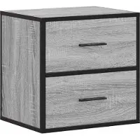 vidaXL Nachtkastje wandgemonteerd 40x31x39,5cm grijs sonoma eikenkleur