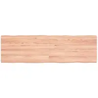 vidaXL Tafelblad natuurlijke rand 140x40x(2-4) cm eikenhout lichtbruin