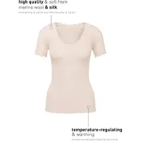 Calida Richesse Lace Short-sleeve Top Ivoor 46-48 Dames