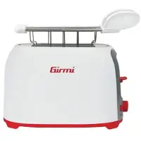 Girmi TP10 broodrooster 2 snede(n) Rood, Wit 750 W