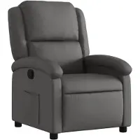 vidaXL Relaxfauteuil Grijs Echt Leer