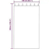 vidaXL Blackout Gordijnen met Ringen 2 st Turquoise 260 x 140 cm
