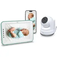 Elro BC4000 Babyfoon Royale metFull HD camera - 12,7 cm Touchscreen Monitor- & Gratis App - Incl. Geluidsdetectie, Voedingsalarm en Temperatuursensor - Mint