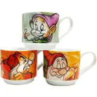Blanche-Neige Et les Sept Nains Set + Metal Shelf 7 Dwarves S 7 Cups Cup 7 Units Transparant