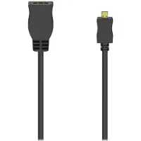 Hama 00205168 HDMI Adapterkabel [1x HDMI-bus - 1x HDMI-stekker D micro] Zwart 10 cm