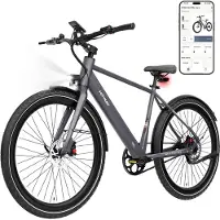 Hitway Elektrische Fiets BK19 Pro - Trendy 28 Inch City Commuter EBike met Afneembare 36V 10.4Ah Lithium Batterij - Mountain E-Bike met 250W Motor - APP Bediening - IP54 Waterdicht
