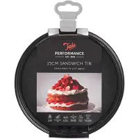 Tala Performance – Taartvorm 15 cm – Kleine Bakvorm Rond met Losse Bodem – Koolstofstaal – Dubbele Antiaanbaklaag – Voor Taartlagen, Cheesecake & Layer Cakes – Oven, Koelkast & Vriezer