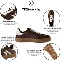 Tamaris Sneakers laag bruin / wit