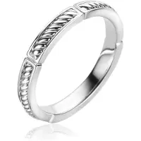 Zinzi zilveren aanschuifring met stoere gedraaide bewerking (3mm breed) ZIR2395