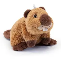 Trudi - Sweet Collection Knuffel Bever Giuseppe 8 cm - Handgemaakt in Italië - Pluche knuffel - Knuffeldier voor jongens en meisjes - Bruin - 11,5x7,5x8 cm maat XXS