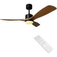 LedLoket LED Plafondventilator | Hout Zwart | 18W | 1440 lumen | CCT - Kleurwissel | Niet dimbaar