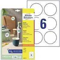 Avery Zweckform ronde etiketten, diameter 80 mm, wit, permanent klevend, 60 etiketten, 10 vellen - 2 stuks