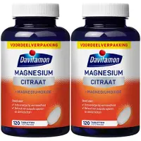 Davitamon 2x Magnesium Citraat + Magnesiumoxide 120 tabletten