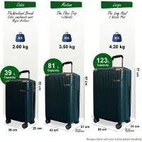 Infinity Leather Uitbreidbare donkergroene harde koffer met 8 wielen