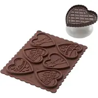 Silikomart Cookie Choc Kit cookie love hart silicone 3-delig