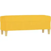 vidaXL Bankje 100x35x41 cm stof lichtgeel
