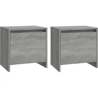 vidaXL Nachtkastjes 2 st 45x34x44,5 cm bewerkt hout grijs sonoma eiken
