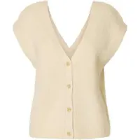 Selected Gebreide bodywarmer 'SLFGabella' sand