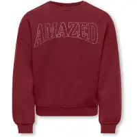 Kids Only KIDS GIRL sweater donkerrood Tekst - maat 122/128